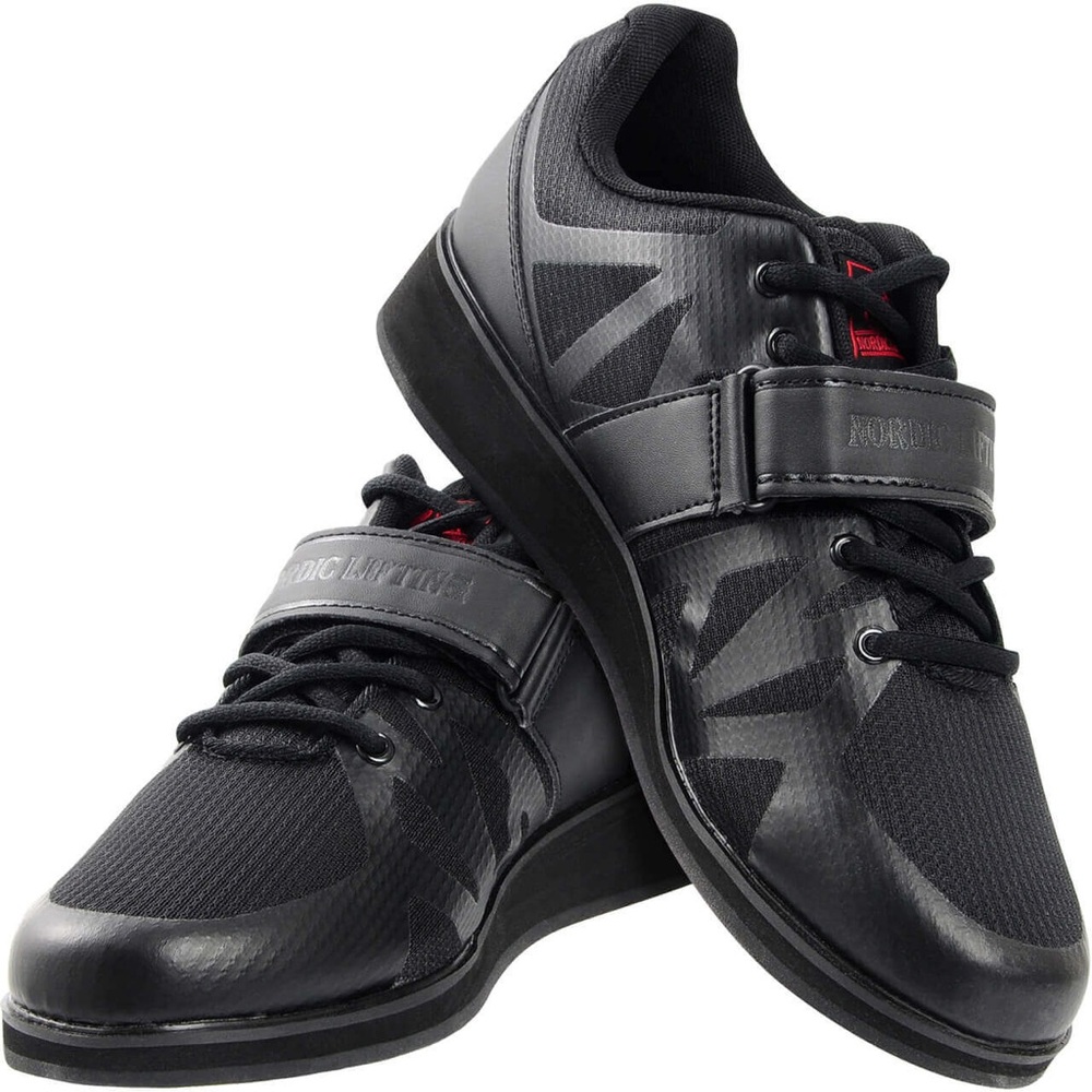 NWB Nordic Lifting Men’s MEGIN Powerlifting Black Weightlifting Shoes - 11